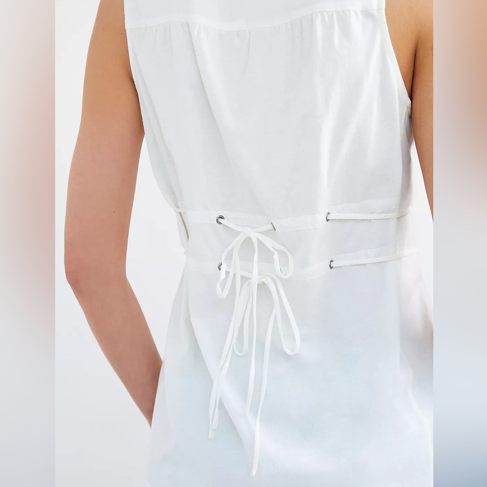 Tiny X Anthro White Button Down Embroidered Corse… - image 4